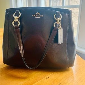 EUC Unique Coach Metallic Bronze Leather Satchel